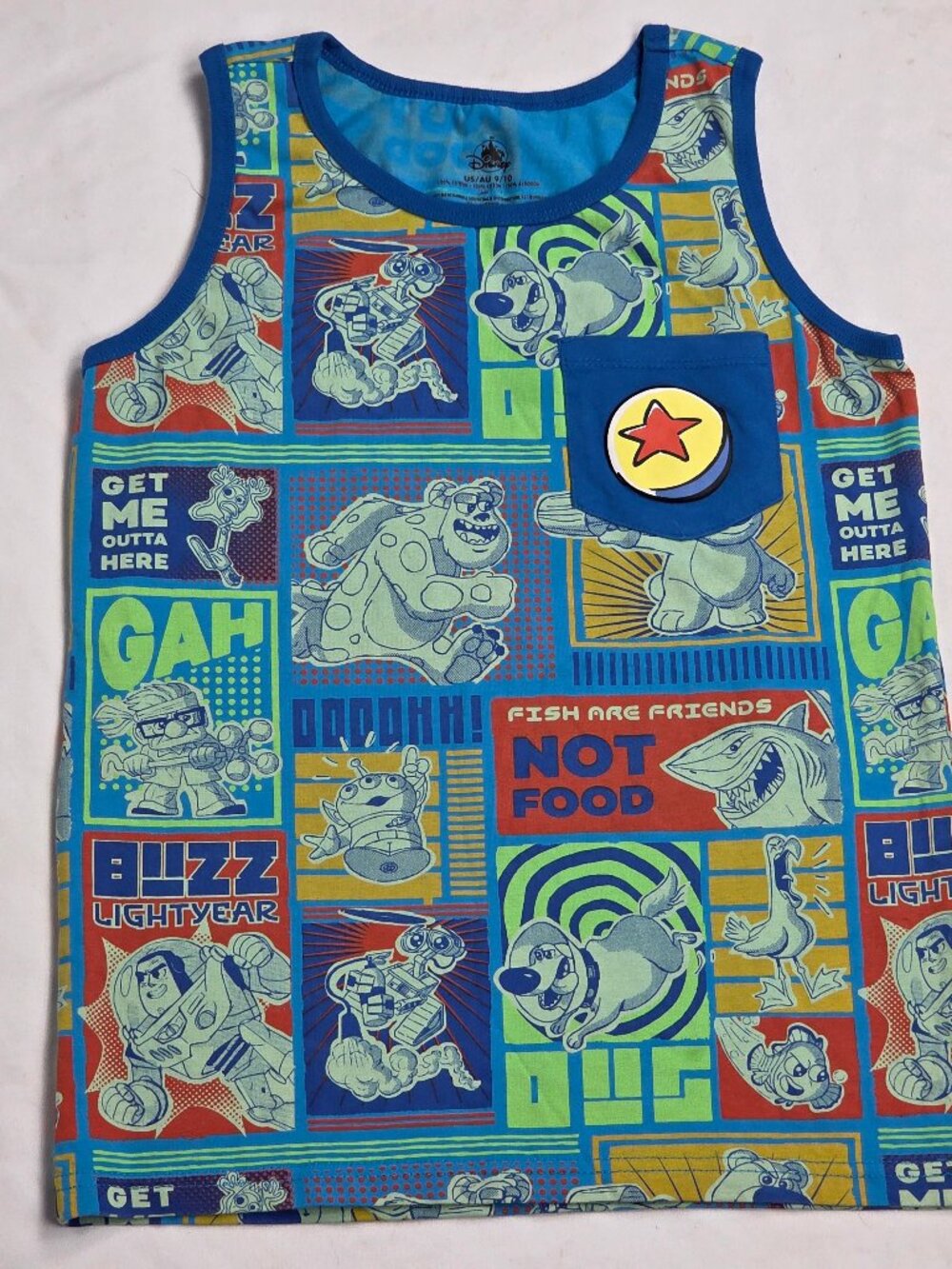 Kids Pixar Pals Tank Top Size 10